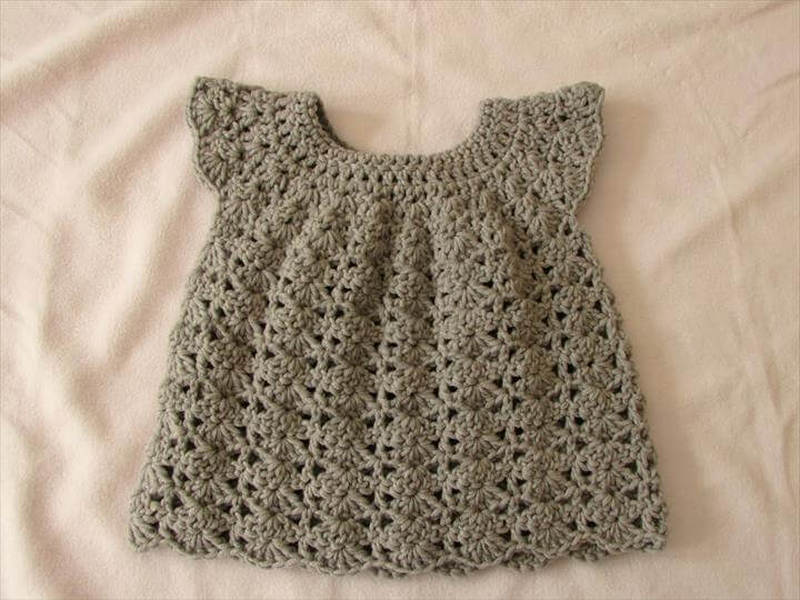 Crochet Toddler’s Shell Stitch Frock