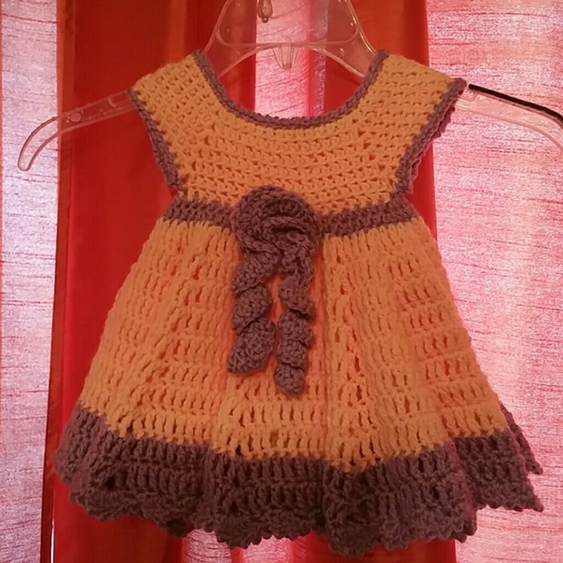 Flower Twirl Handmade Crochet Frock
