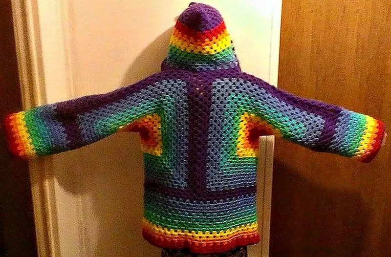 Hooded Rainbow Cardigan