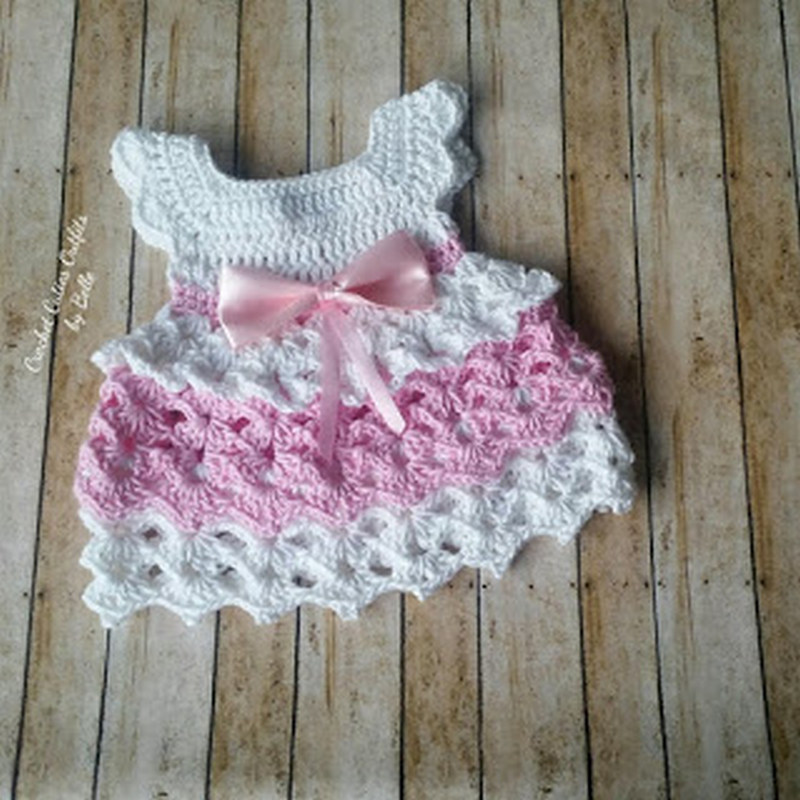 Pink Crochet Baby Dress