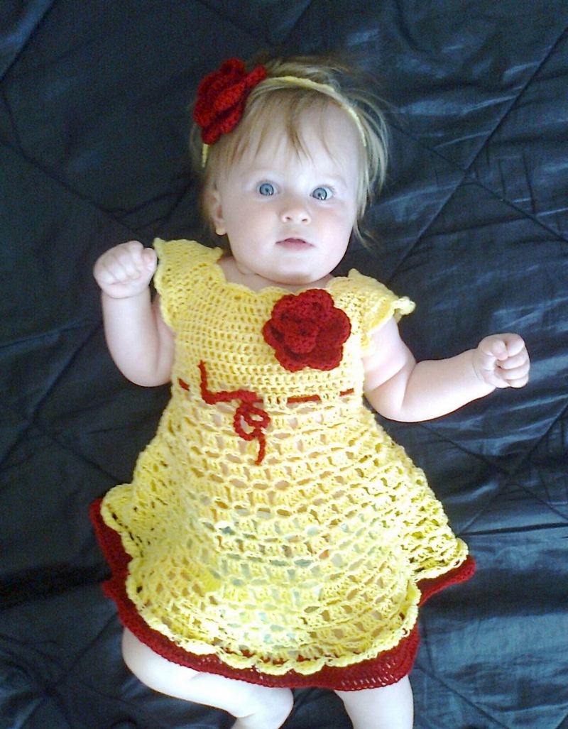 Yellow Newborn Girl Frock