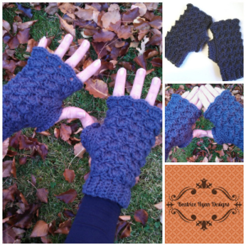 13 Shells & Bobbles Fingerless Gloves