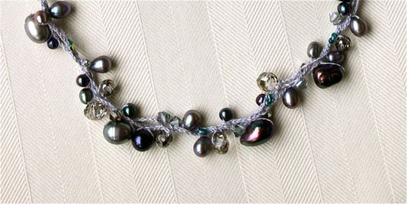 16 Beaded Crochet Necklace