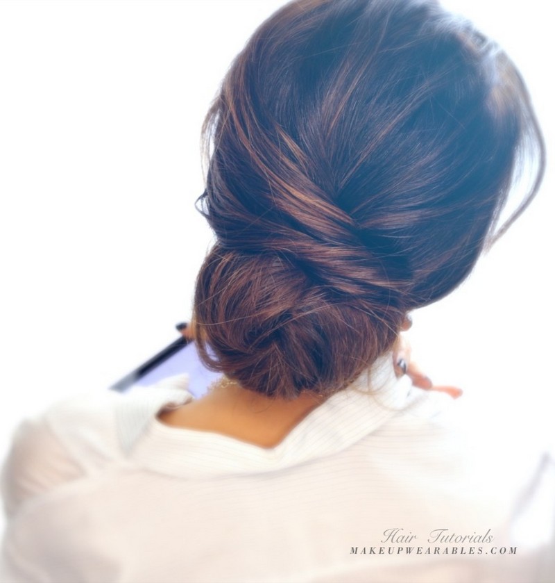 21. 2-Minute Elegant Bun Hairstyle