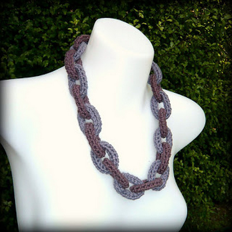 41 Crochet Chain Link Necklace Tutorial