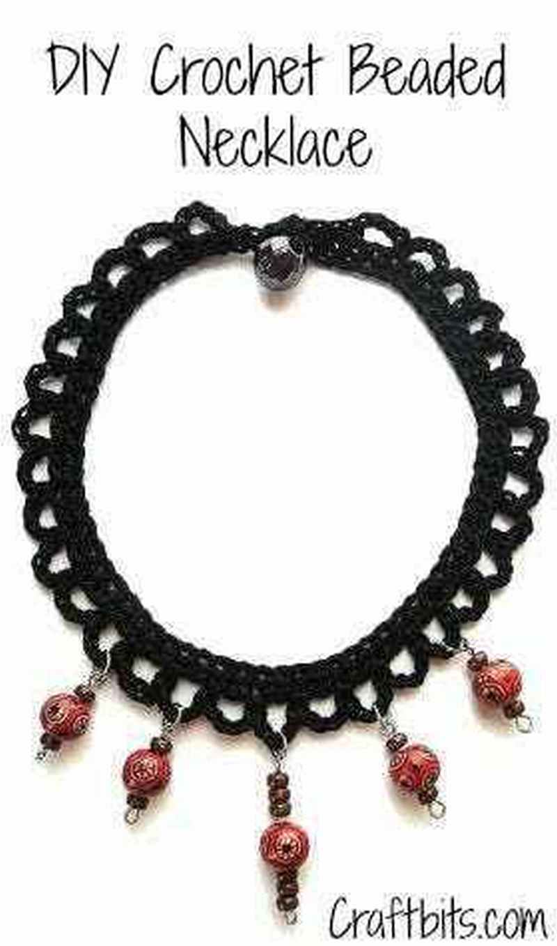 42 Crochet Beaded Necklace