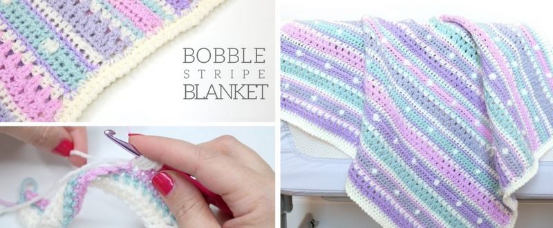 Bobble Stripe Blanket Pattern