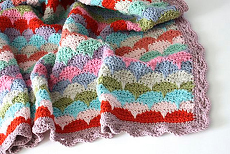 Clamshell Stitch Blanket