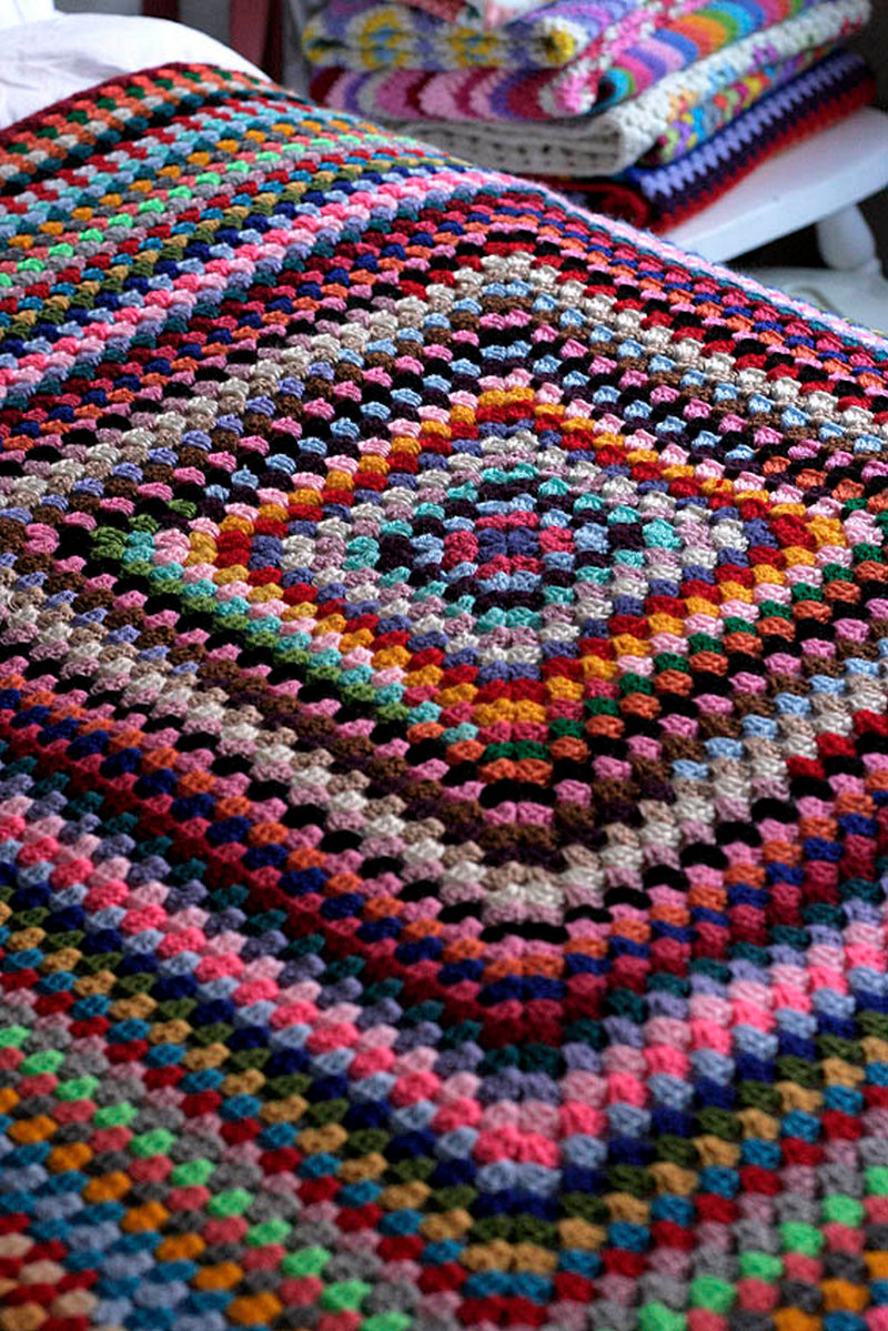 Giant Granny Square Blankets
