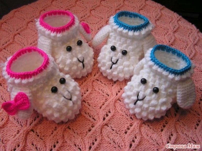 23 Cute Lamb Booties Crochet Pattern