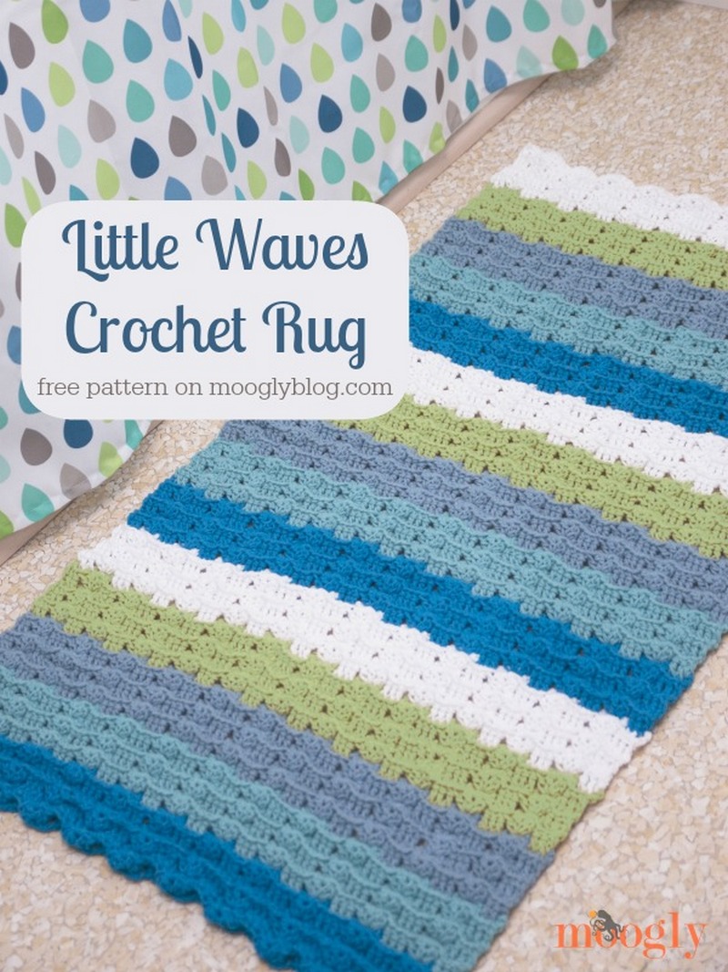 24 Little Waves Crochet Rug
