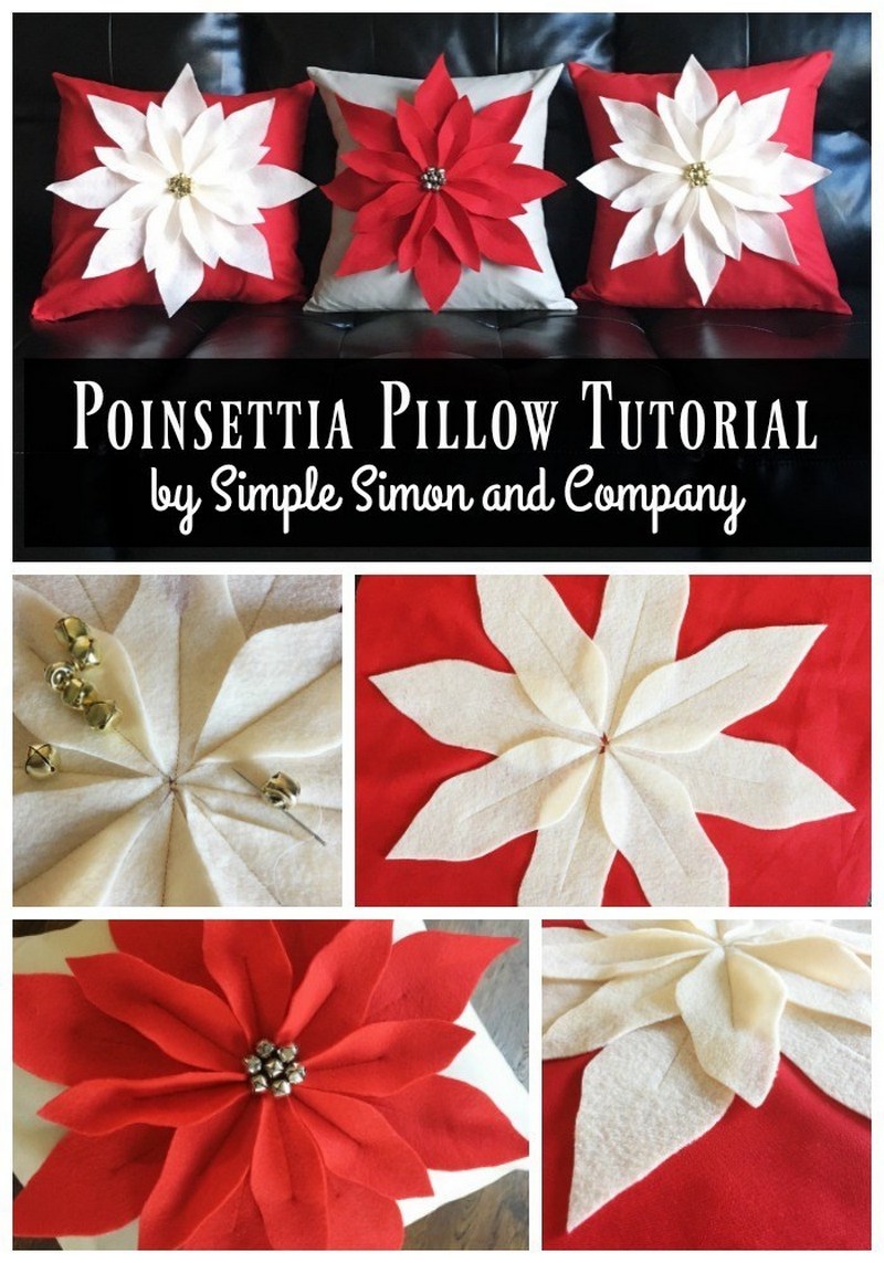 34 Poinsettia Pillow Tutorial