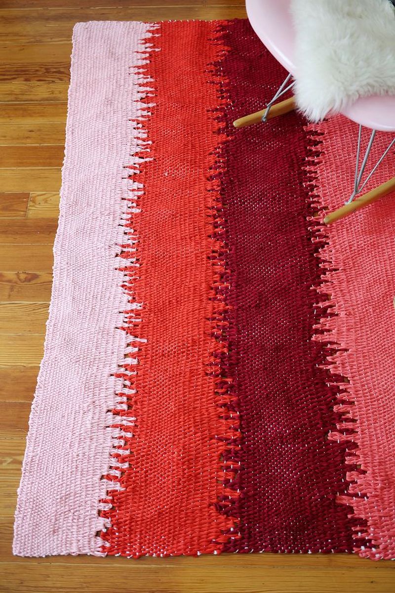 34 Static Lines Woven Rug DIY