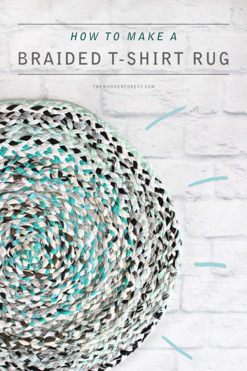 37 Round Braided Rug With T-Shirts