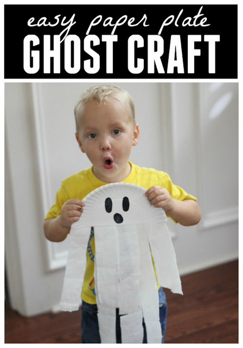 4 Paper Plate Ghost Craft for Preschoolers