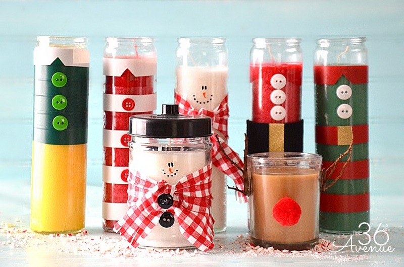 40 DIY Christmas Candles