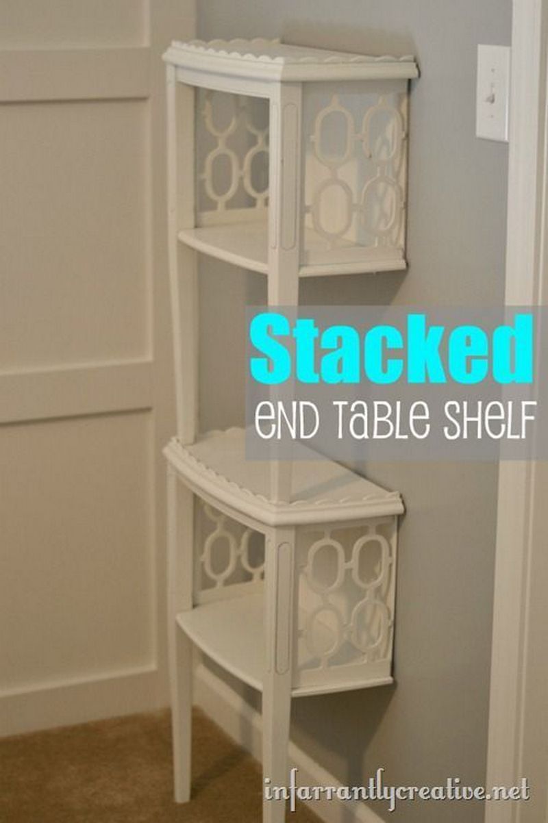 18 Stacked End Table Shelf