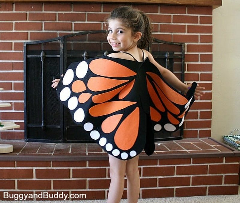 29. DIY Felt Monarch Butterfly Wings Tutorial